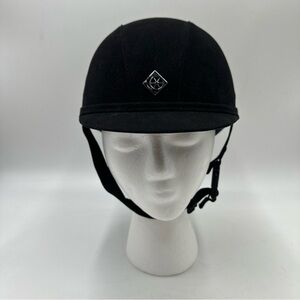 Charles Owen JR8 Black Suede Equestrian Riding Helmet Size 6 3/4 55cm